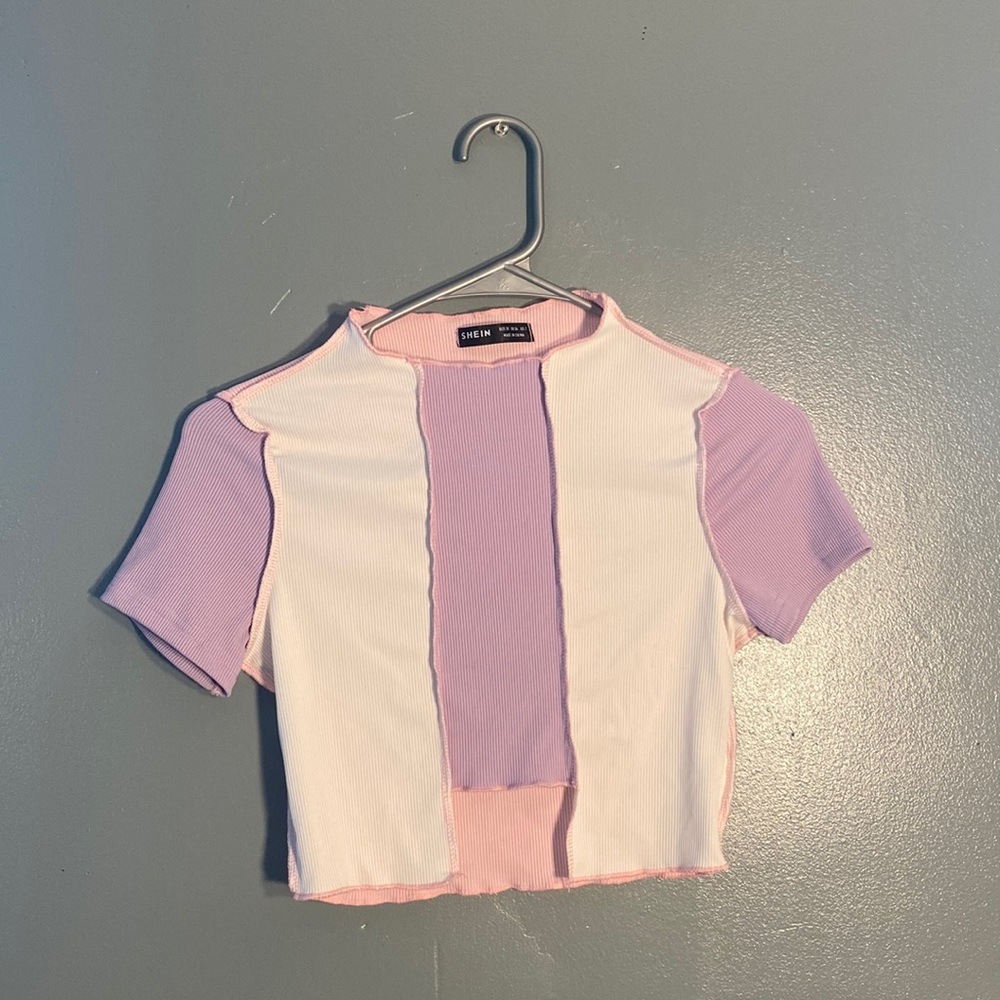 Color Block Crop Top